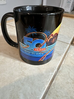 Six Flags Magic Mountain 50th Anniversary Coffee Cup (2021) No Visible Flaws.
