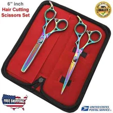 Professional Salon Hair Cutting Thinning Scissors Barber Shears Hair Styling Kit