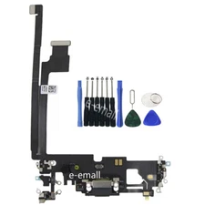 OEM For IPhone12 Pro max Charger Charging Port Dock MIC Headphone Flex Black