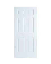 36" X 80" Textured Solid Core Primed Door Slab, 6 Panel, 1-3/8"