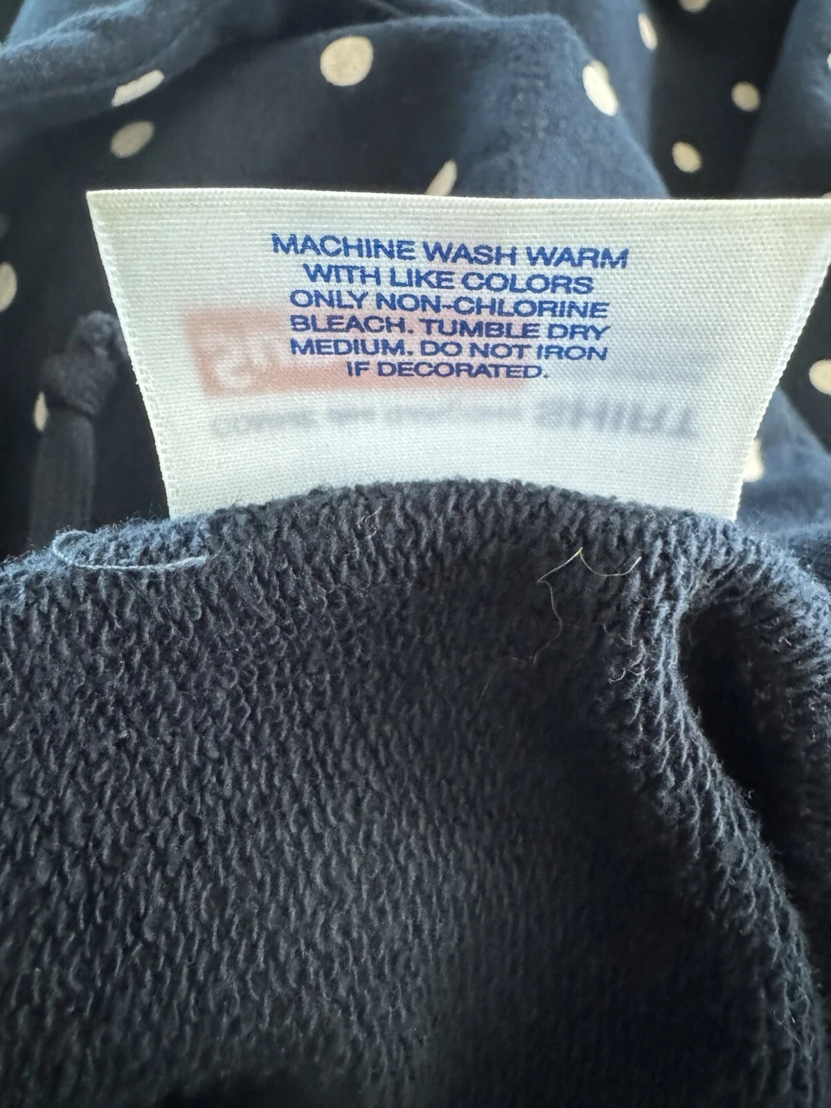 Felpa con cappuccio Supreme x Comme Des Garçon CDG 2012 logo a pois grigio nero navy XL