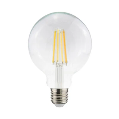 VETRINEINRETE Lampadina led cob a filamento E27 18 watt sfera in vetro lampada vintage