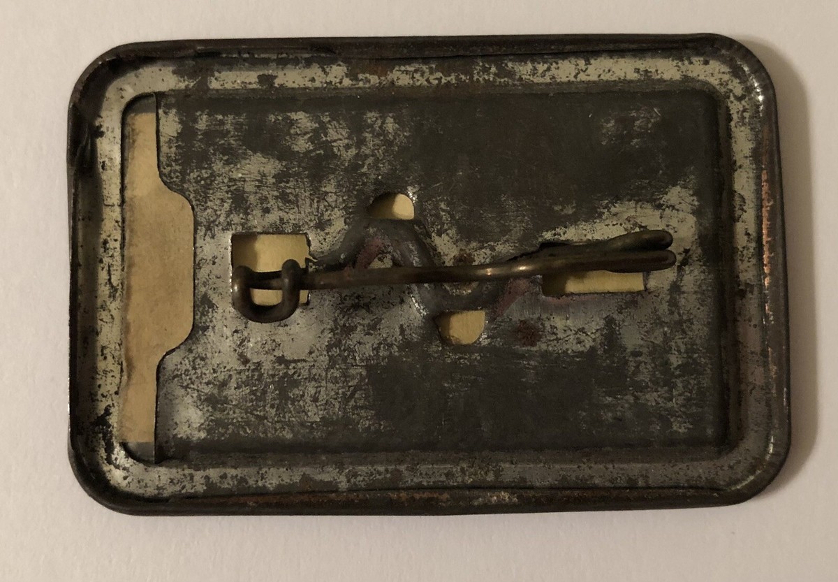 Ancien permis de pêche État de l'Ohio 1940 dans cadre métal insigne pinback