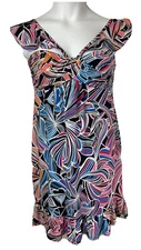 Trina Turk Women's Size 6 Henna Ruffle Strap Colorful Summer Dress NWT