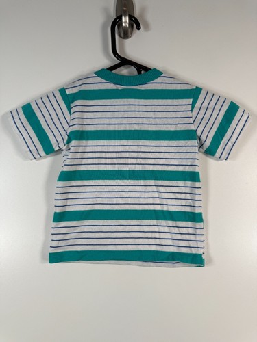 Vtg Playstuff Kids Boys Multicolor Crewneck Stripe Pullover T Shirt Sz 4T 11x14 - Picture 6 of 7