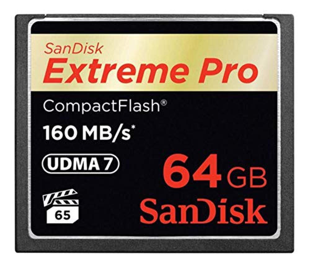 (TG. 64 GB) SanDisk Extreme Pro CompactFlash Scheda di Memoria 64 GB, 160 MB/s -