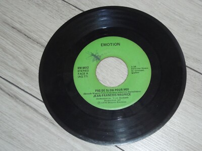 Jean-Francois Maurice Pas de Slow Pour Moi / Juliette Vinyl 7'' 45 RPM
