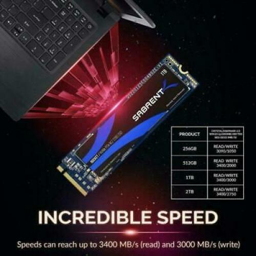 Sabrent 1TB Rocket NVMe PCIe M.2 2280 Internal SSD High Performance 1 TB Gen 4 - Picture 5 of 7