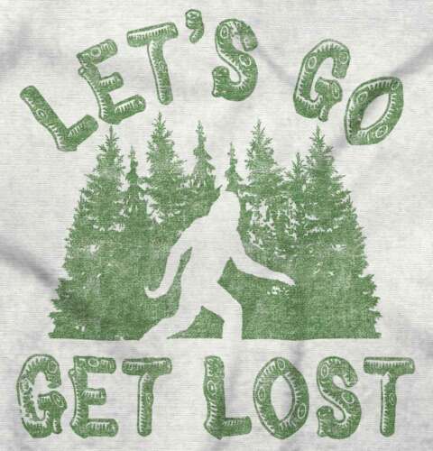 Cool Outdoor Hiking Bigfoot Let's Get Lost Youth Crewneck T Shirts Boy or Girl - Picture 2 of 8