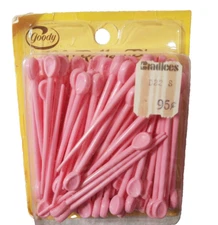 SEALED VTG 1977 GOODY 100 Hair Roller Pins Fasteners Grips Pink 5482 Flexible