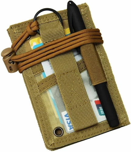 2x Braun Taktische Ausweisetui Haken & Schlaufe Patch Abzeichen Organizer - Halsband - Bild 12 von 19