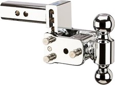 Bw Trailer Hitches Chrome Tow Stow Adjustable Trailer Hitch Ball Mount - Fits