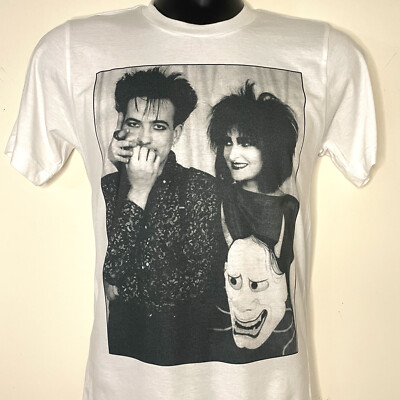 Robert Smith & Siouxsie Sioux the banshees goth the cure 80s white T-shirt 