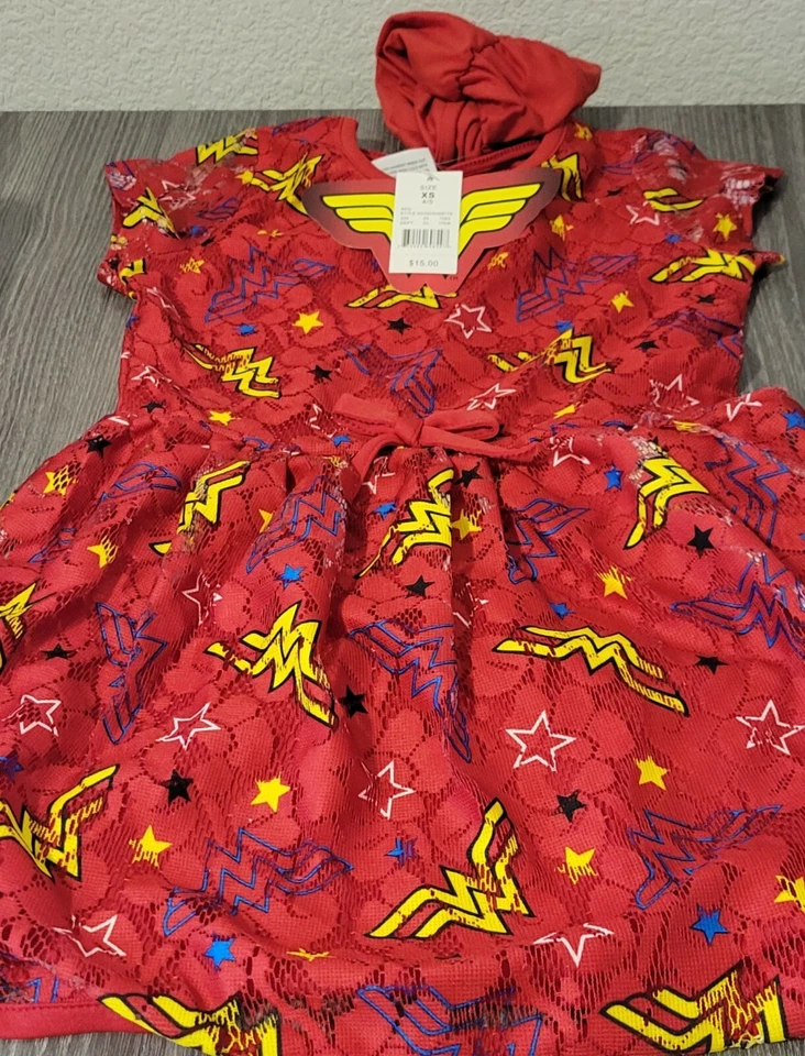 Disfraz de Halloween para niñas DC Comics Mujer Maravilla Vestido Rojo Juegos con disfraces Foto 2 de 4