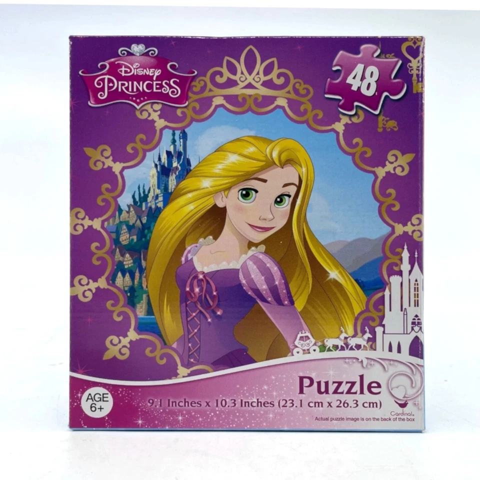 2 Disney Princess Jigsaw Puzzle Set 48 Piece Palace Pets Rapunzel 9x10.3" 2 Pack - Image 3 of 4