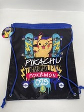 Pokemon Pikachu Trainer Bag Drawstring/Rucksack/Backpack Swimming/School - New