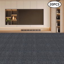 Rug Square Carpet Floor Carpet Adsorption Type Self-adhesive Carpet 20 Pcs Grey