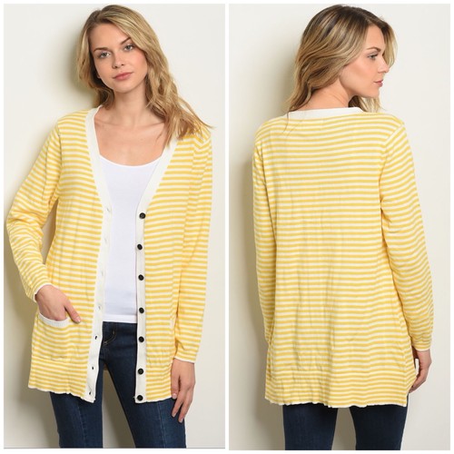 Hyped Unicorn Yellow/Ivory Striped Long 