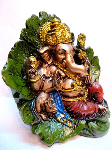 Leaf Ganesha Ganesh Lord Idol Statue Figurine God Sculpture Figure - Energized - Picture 3 of 4