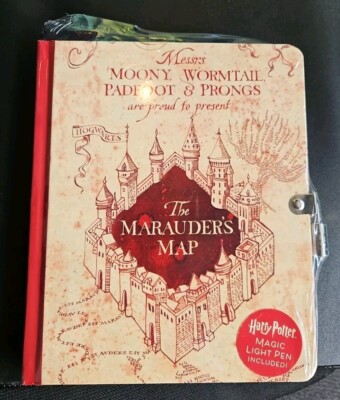BNWT Harry Potter Marauders Map Lock & Key Diary Light Pen Set Wizarding World