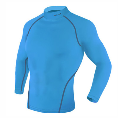 Take Five Herren hauteng Kompression Basisschicht Laufshirt S ~ 2XL blau NT019