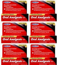 Lot 6 IODENT -MAXIMUM STRENGTH ORAL-A-GEL,BENZOCAINE 20%, Better then Orajel