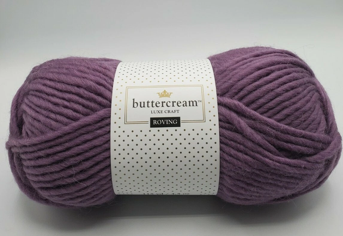 Buttercream Luxe Craft Roving Yarn 100% Wool 100g/3,5oz 115yds/105m Orchid