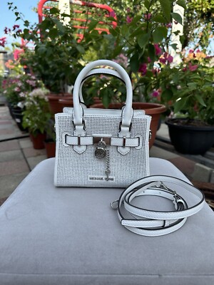 MICHAEL KORS HAMILTON スモール MKシグネチャーホワイト 公式アウトレット】HAMILTON サッチェル スモール - MK