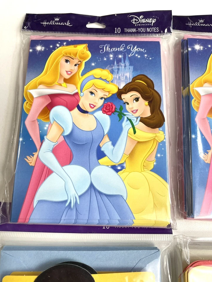 Hallmark Disney Peanuts THANK YOU Note Cards 4 10-Packs Princess Mickey Snoopy - Image 2 of 4