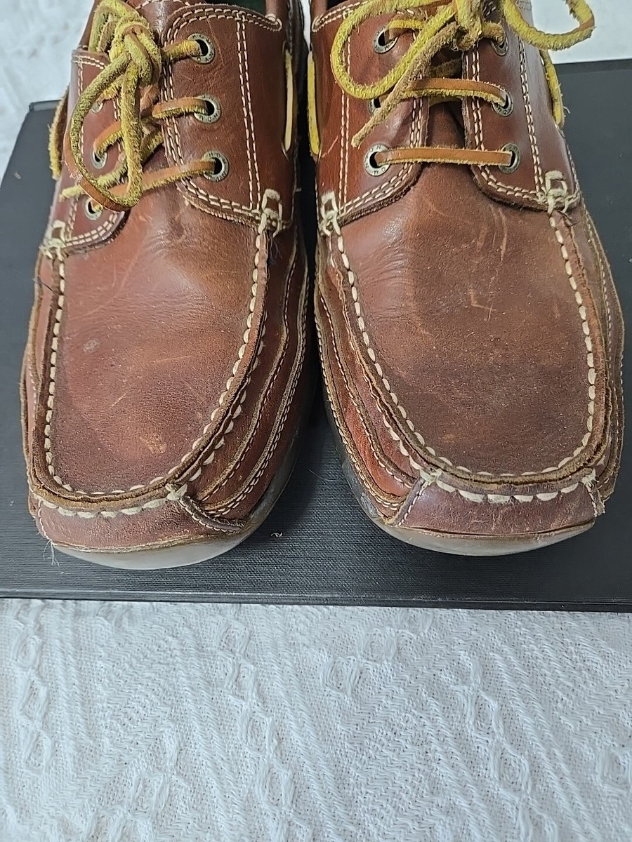 Keen Brown Leather Boat Shoes Mens 10 D Moc Toe Casual Deck Shoes 607379 Mens Brown Boat Shoes | Mens Brown Deck Shoes | Next USA main image 3