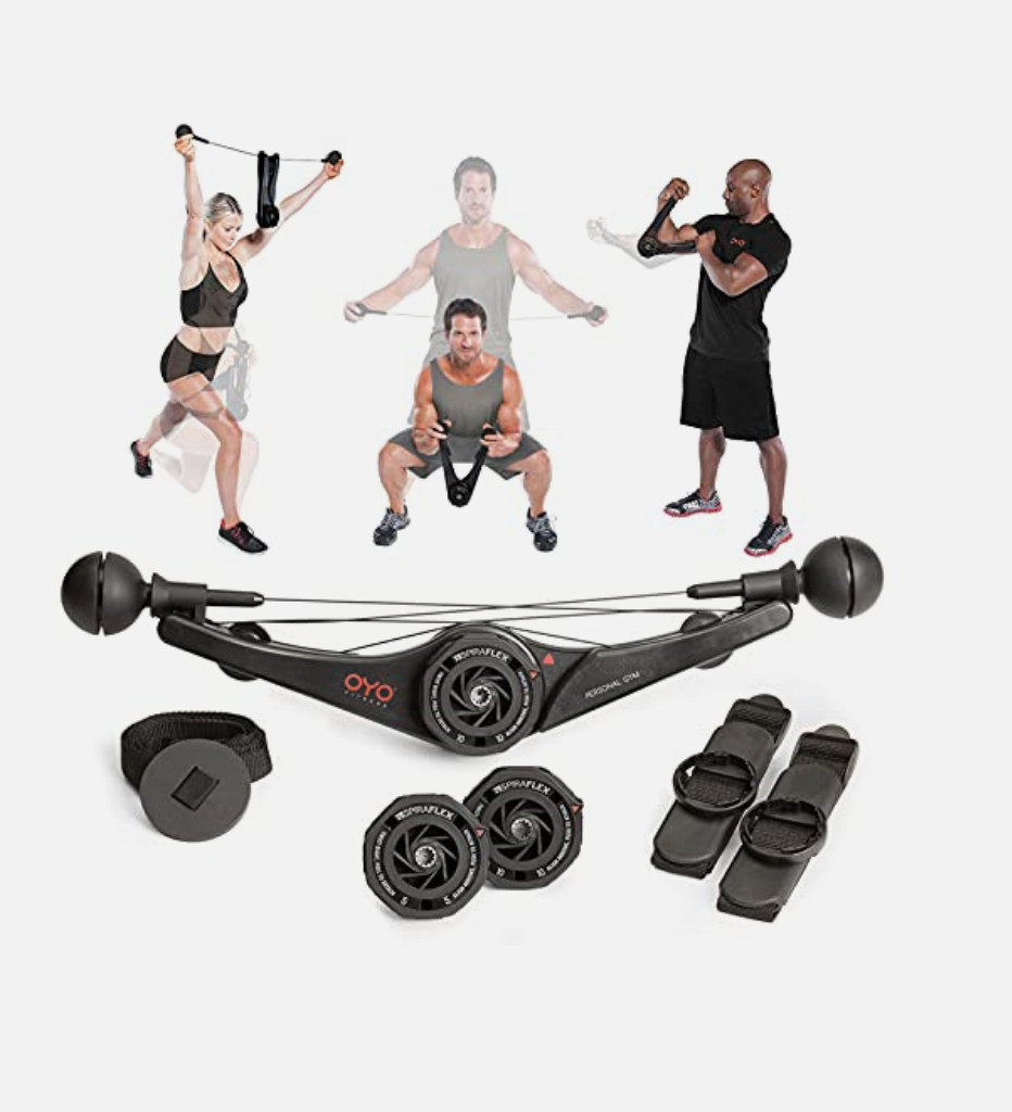 OYO Personal Gym - Juego de equipo de gimnasio portátil de cuerpo completo para hacer ejercicio en casa, o