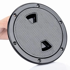 6" Black Round Non Slip Inspection Hatch Boat Hatch Cover Deck Hatch