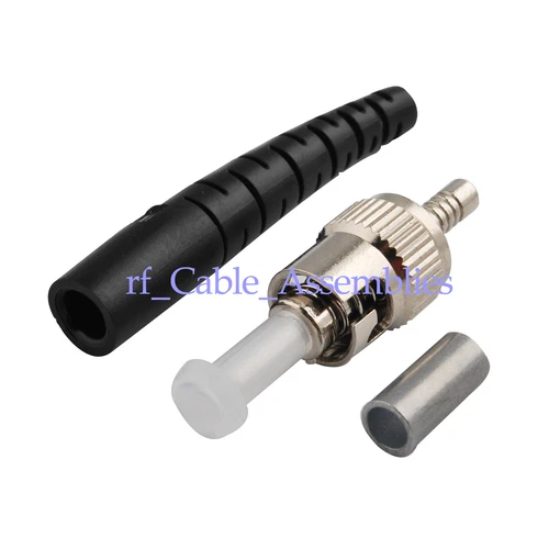 ST Multimode Metal Housing 3.0 mm Fiber Optic RF Connector for Eclipse #902-087,