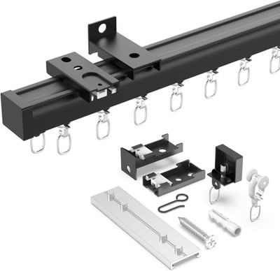 YLNANMI Flexible Deckenvorhangschiene Decken- und Wandmontage (64 Zoll/5,3 Fuß)