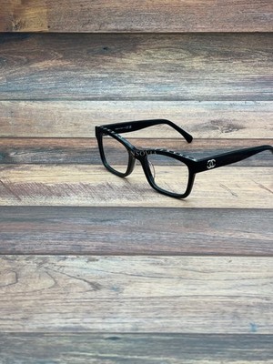 NIB Authentic CHANEL CH5417 C.501 Black Acetate Square Eyeglasses 54-22-140