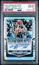 2024 Optic Yongxi Jacky Cui Signature Series HOLO Auto PSA 10 Brooklyn Nets