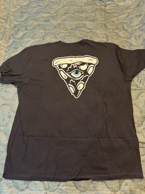 White Phosphor x Room Temp Pizza ''Pizza'' Black Tshirt