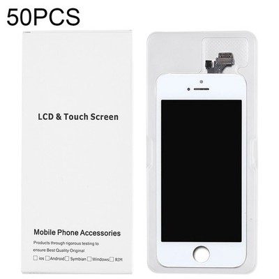 50 Stück weiße Kartonagen Kartons für iPhone 5 LCD und Touchscreen