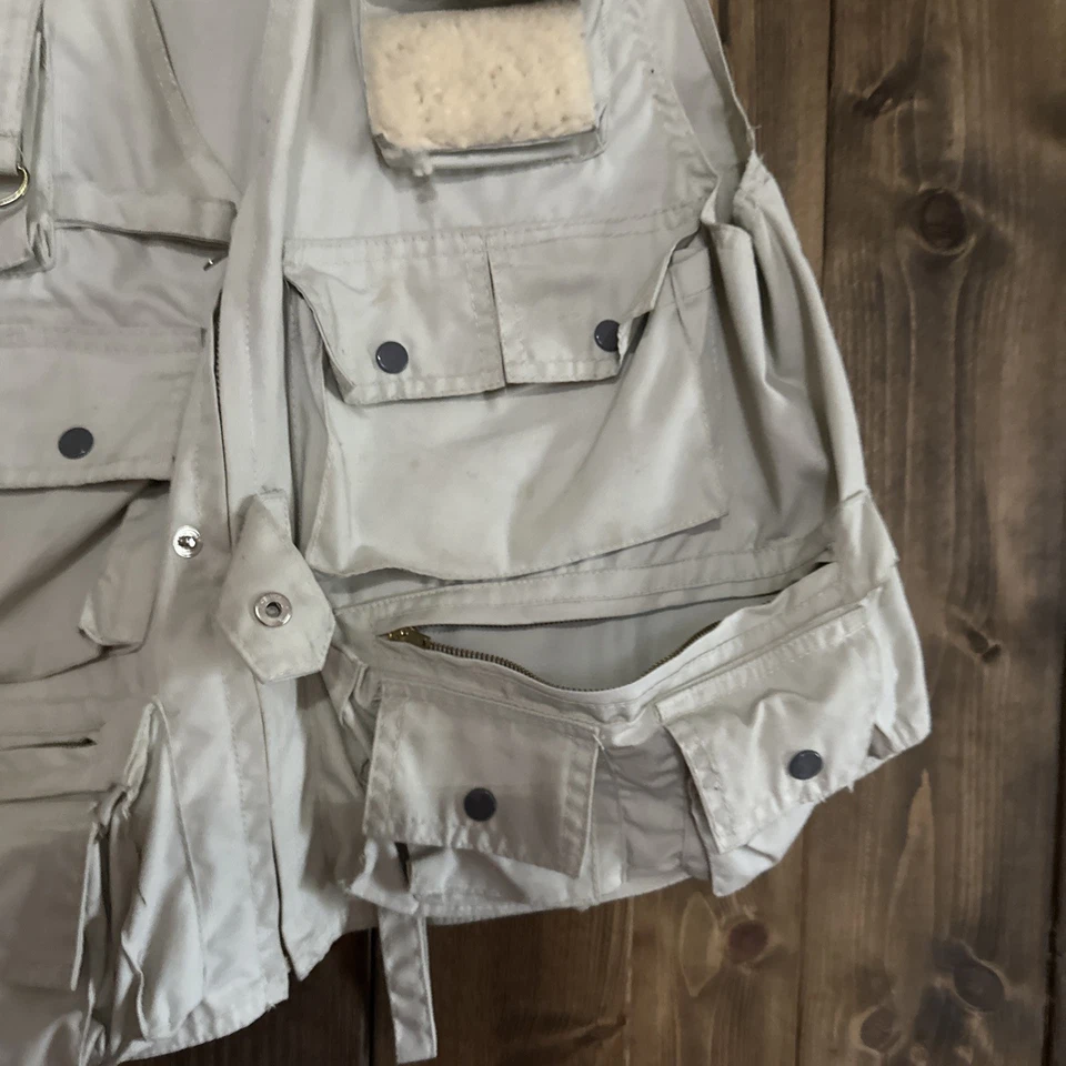 Chaleco de Pesca Danco Para Hombre XL The Danielson Co Fly Caster Marrón DE COLECCIÓN Foto 4 de 4