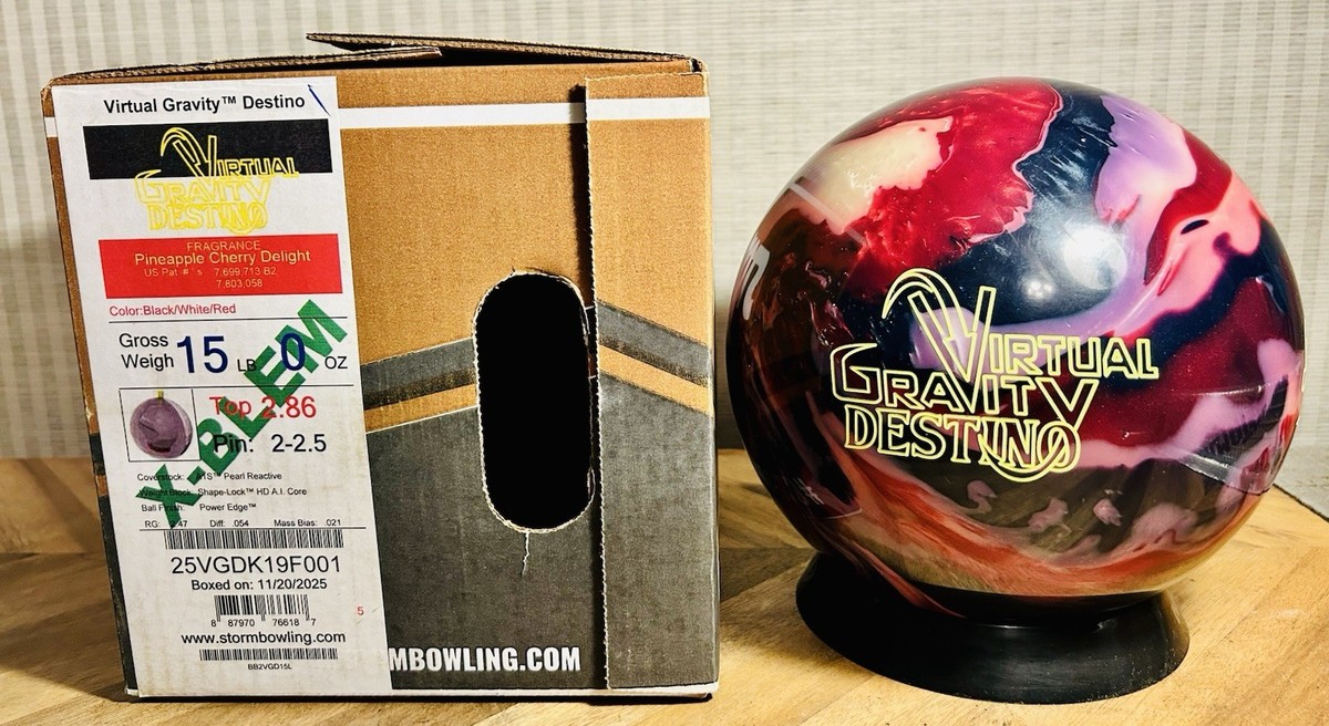 Storm Virtual Gravity Destino Overseas Bowling Ball NIB X-Blem