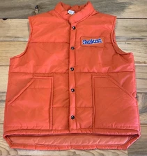 Swingster Sunkist Y2K Mens Medium Puffer Snap Button Camping Hunting Vest