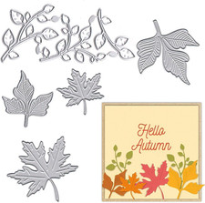 Metal Thanksgiving Leaves Cutting Dies, Fall Maple Leaves Die Cuts Embossing Ste