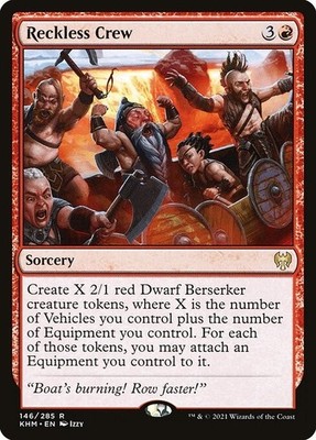 Reckless Crew 2x FOIL KHM MTG Kaldheim Rare MINT red
