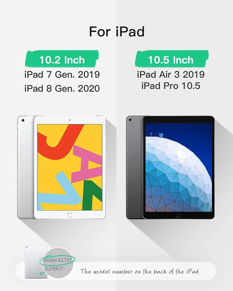 Inateck Keyboard Case for iPad 2021 9th/2020 8th/2019 7th Gen 10.2 Black  - Image 2 of 4