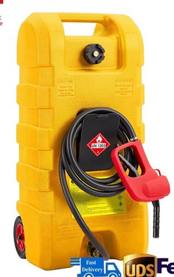 #ad 15 Gallon Fuel Caddy Portable Gas Storage Tank 2 gal min with Manual Pump amp; Hose $89.99