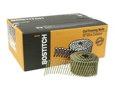 Bostitch 2-1/2 In. L X 13 Ga. Angled Coil Galvanized Framing Nails 15 Deg 3600 P