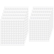 10 Sheet Foam Dots Double-Sided 1000 Pcs Round 0.3 inch 0.4 inch, White
