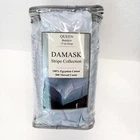 Queen Bedskirt 15" Drop Damask Stripe 100% Egyptian Cotton 500 TC Light Blue