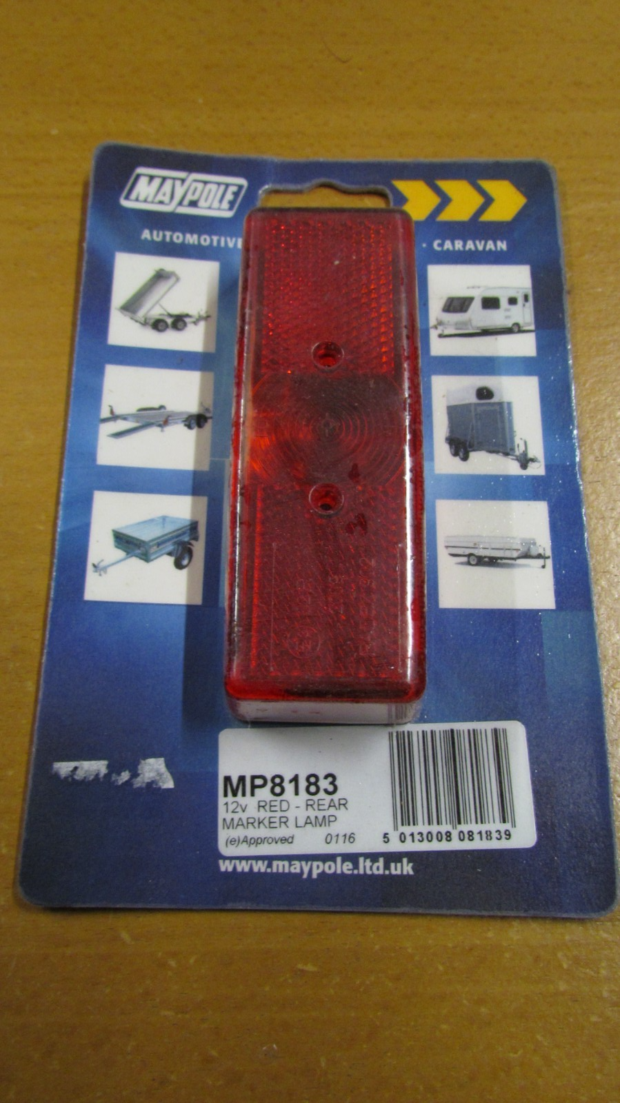 Maypole MP8183 12V Red Rear Marker Lamp