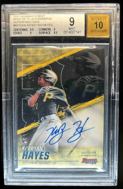 2021 Bowman's Best Ke Bryan Hayes Auto RC Superfractor #1/1 Pirates BGS 9/10